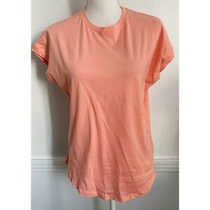 LA RELAXED • Pastel Pale Orange/Peach Short Sleeve Top